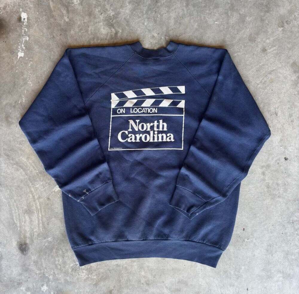 Vintage 90s North Carolina On Location Movie Crewneck Sweatshirt